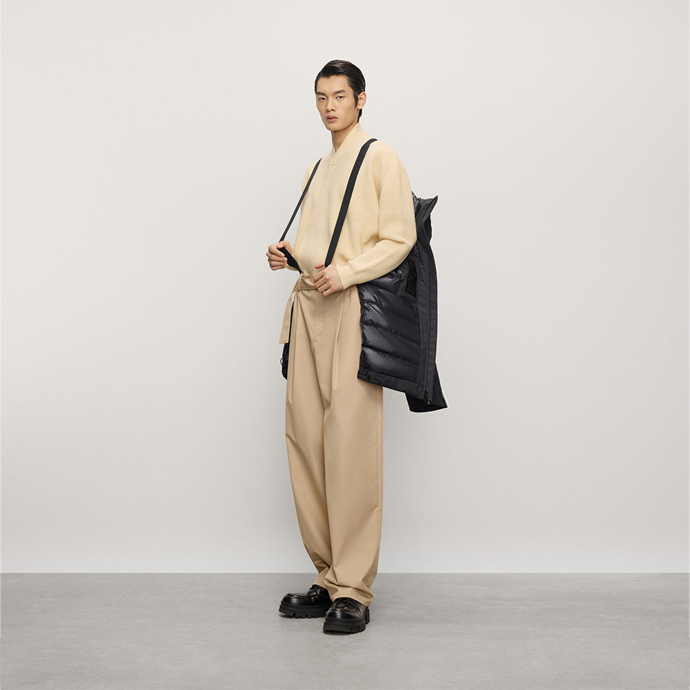 Wind Shell - Cropped mid-thigh men‘s down jacket