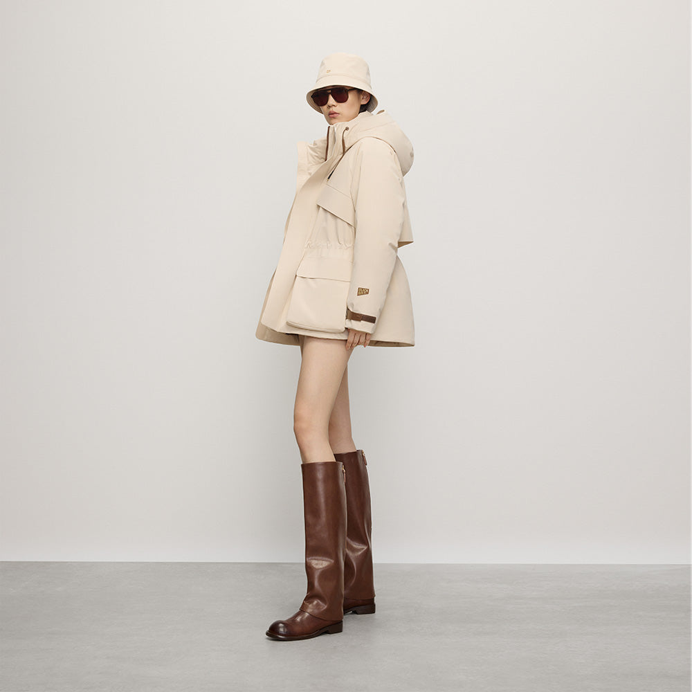 Wind Shell -High-cut mid-thigh down coat