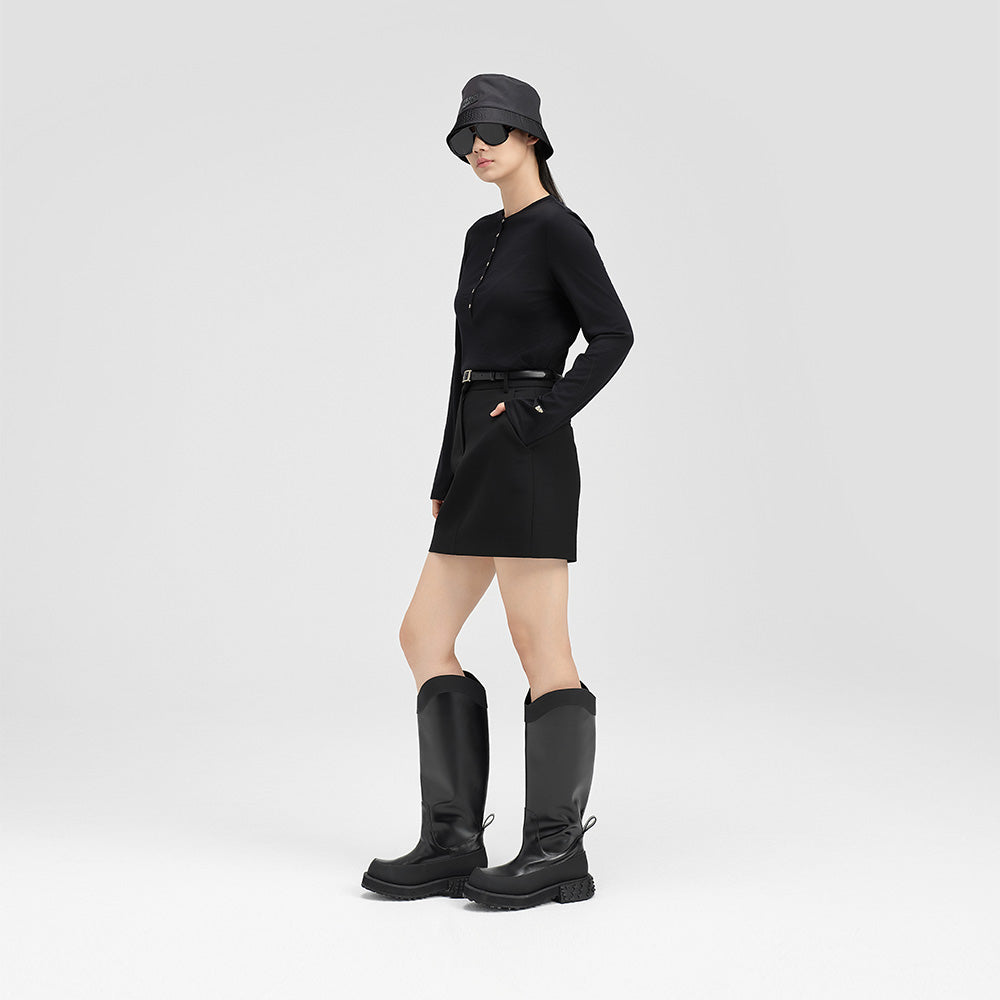 Lil Black Gold - Wool Sleeve Top