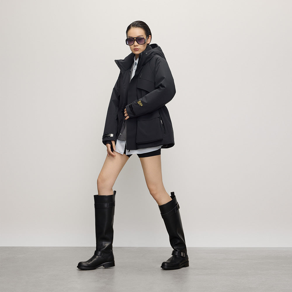 Wind Shell -High-cut mid-thigh down coat